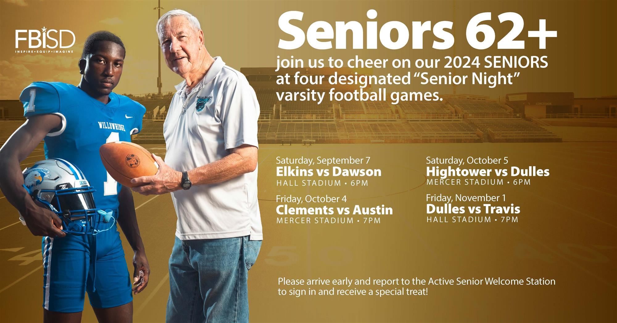 Seniors 62+ Games in September, October, and November 2024